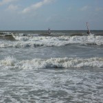 Surfer auf der Nordsee vor Norderney